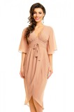 N762-822 Rochie midi cu maneci trei sferturi