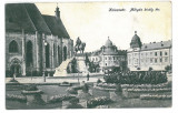 4589 - CLUJ, Statue, Romania - old postcard, CENSOR - used - 1917, Circulata, Printata