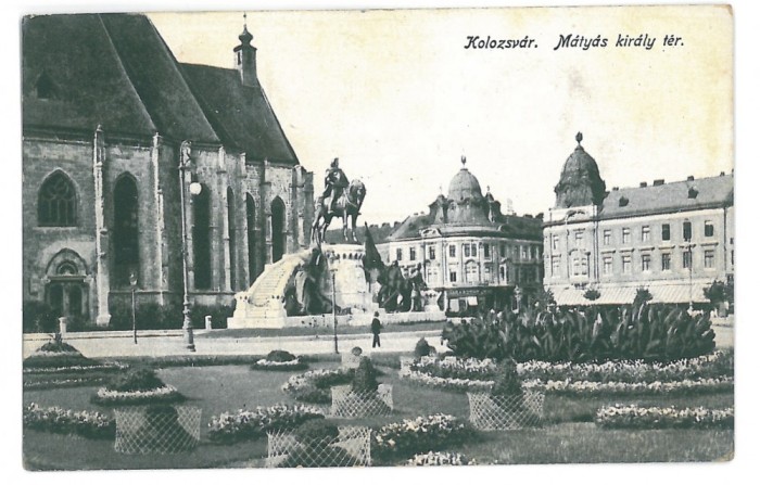 4589 - CLUJ, Statue, Romania - old postcard, CENSOR - used - 1917