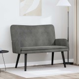 vidaXL Canapea cu două locuri Gri &icirc;nchis 115 x 61 x 87 cm Catifea 42028914
