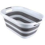 Cos Pliabil Rufe/Jucarii 35L, Plastic/Silicon, Manere, 53x38x23cm, Depozitare, Organizator Casa
