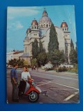 CPIB 23254 CARTE POSTALA - TARGU MURES. CATEDRALA, CIRCULATA, 1968, STAMPILE, TIMBRU, MOTORETA
