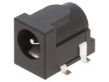 Conector Alimentare DC Tată 5,5/2,1-2,5mm SMT Negru 2A 12V