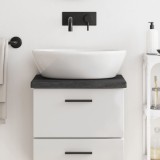 VidaXL Blat de baie, gri &icirc;nchis, 40x30x(2-4) cm, lemn masiv tratat