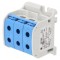 Conector de &Icirc;mbinare Șine 50mm2 1 Piste 6 Borne Albastru