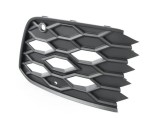 Grila bara protectie, spoiler Volkswagen Golf Viii, 11.2019-, model: GTI, montare fata, dreapta, cu gauri senzori parcare (PDC); gauri proiectoare, R