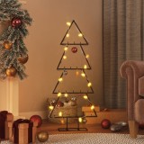 Cumpara ieftin Brad de Crăciun din metal pentru decor, negru, 90 cm