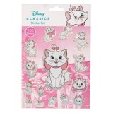 Set Autocolante cu Pisica Marie, 200 buc, 4 foi, Efect Glitter Irizat, CMCLASS