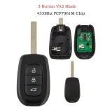 Cheie cu Telecomanda Renault 3 BUTOANE PCF7961M LAMELA VA2 AutoProtect KeyCars