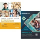 Pachet Bacalaureat 2026. Limba si literatura romana. Ghid complet cu 72 teste si Matematica. Modele de subiecte pentru Filiera tehnologica, Servicii -