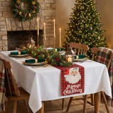 Decoratiune de Craciun - traversa de masa - Mos Craciun - 183 x 33 cm