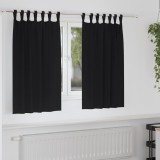 Cumpara ieftin Perdele cu perdele 2 pcs Negru Poliester