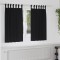 Perdele cu perdele 2 pcs Negru Poliester