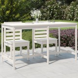 Cumpara ieftin Masă de grădină, alb, 203,5x90x110 cm, lemn masiv de pin