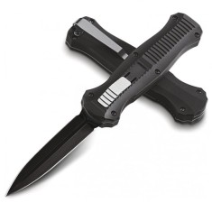 Cuțit automat cu spargator de sticla, DEPOX&reg;, lama otel, 23 cm, negru