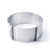 Inel Feliator Blat Tort Ajustabil Inox 24-30cm, H8cm, Forma Inima, Argintiu - Ideal Cofetarii &amp; Acasa
