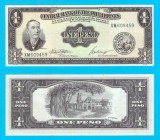 Filipine (p#133) 1 Peso 1949 UNC &#039;Seria englezească&#039; serie: XM609459