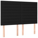 Cumpara ieftin Tablie de pat neagra 144x5x118/128 cm, material textil