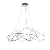 Lustra tip pendul Ameer, LED, metal/acril, argintiu, 80 x 60-130 cm