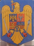 Cumpara ieftin Stema Rom&acirc;niei Vintage (din Tablă, Format Mare, expusă la Instituții Publice &icirc;n anii '90)