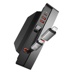 Baseus - Connection Hub T-Space Series (B00051300111-00) - USB-C to HDMI, Type-C, 3x USB, RJ45 for Tesla Model 3 / Y - Black