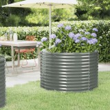 Jardinieră grădină gri 100x100x68 cm oțel vopsit electrostatic