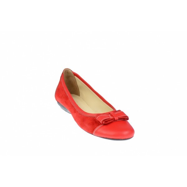 OFERTA marimea 36 - Balerini dama casual din piele naturala in combinatie cu piele intoarsa - Made in Romania LZENARR