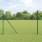 vidaXL &Icirc;ngrădire cu st&acirc;lpi Verde 1.5 x 10 m Oțel