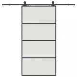 Cumpara ieftin Usa glisanta cu set de feronerie neagra 102,5x205 cm Sticla ESG