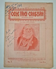 Carte veche Revista Cele Trei Crisuri Autograf Iulie 1923