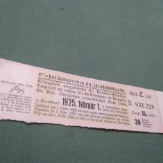 CUPOANE DE TREZORERIE CU REDUCERE 1925 UNGARIA