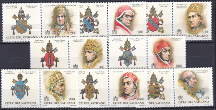 DB1 Religie Vatican 1998 8 v. + Vignete MNH