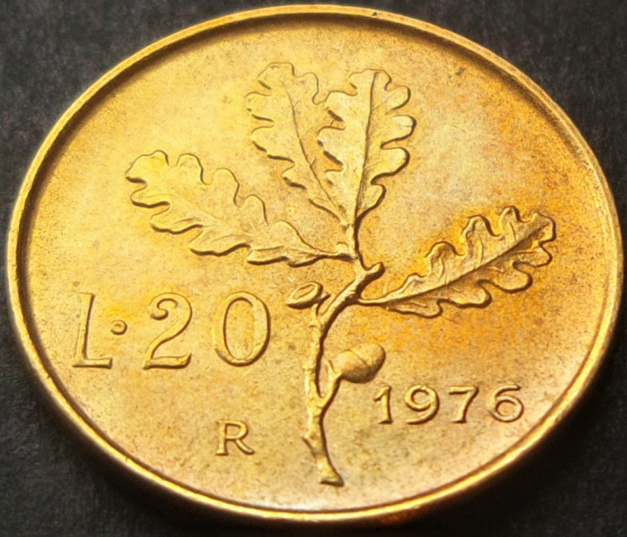 Moneda 20 LIRE - ITALIA, anul 1976 *cod 1504 A = A.UNC