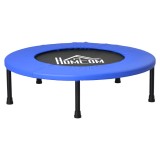 HOMCOM Trambulină Fitness &Oslash;81 cm, Trambulină din Oțel cu Protecție de Margine și 28 de Arcuri pentru Exerciții &icirc;n Interior și Exterior, Suportă 100 kg