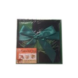 Cutie de cadou - Panglica si minifelicitare - Verde | Gift Design