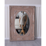 Oglinda Shabby Chic cu rama maro antichizata SAX011, Baroc