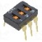 Intrerupator DIP, 2 pozitii, montare THT, 3 sectiuni, OMRON OCB - A6T3102