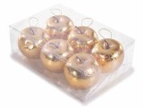 Cumpara ieftin Set 6 ornamente brad Mere aurii &Oslash; 7,5 cm x 7,5 H