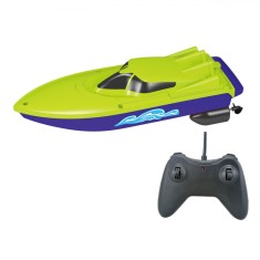 Vehicul Jucarie pe Apa cu Telecomanda, Barca, 27 Mhz, Verde, 30x9x23cm