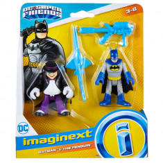 Set 2 figurine, Imaginext, DC Super Friends, Batman si The Penguin, GWP60