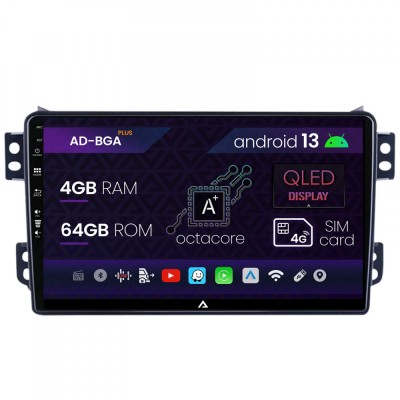 Navigatie Opel Agila Suzuki Splash (2007-2014), Android 13, A-Octacore 4GB RAM + 64GB ROM, 9 Inch - AD-BGA9004+AD-BGRKIT388V2 foto