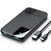 Baterie externa portabila Joyroom JR-QP190 Mini 10000 mAh, 20W, 4 Porturi, Display LED, Cablu USB-C inclus, Negru