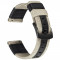 Curea textila compatibila Galaxy Watch 6|Watch 5|Watch 4|Huawei Watch GT 3 42mm|GT 3 Pro 43mm|GT 2 42mm, Black Beige