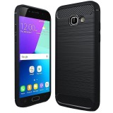 Husa carbon compatibila samsung galaxy a5 2017 a520, protect anti-soc, negru