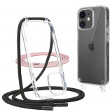 Husa Tech-Protect FlexAir Chain pentru Apple iPhone 11 Negru &amp; Roz, Transparent, Carcasa