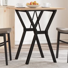 vidaXL Masă de bucătărie, cadru Y, 70x70x75 cm lemn masiv pin și Oţel