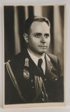 DOMN IN UNIFORMA CU EGHILETI SI DECORATIE REGALA ROMANA , FARA CHIPIU , FOTOGRAFIE FORMAT CARTE POSTALA , PERIOADA INTERBELICA