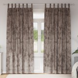 Gossi draperii din catifea 2 buc cu ochiuri cappuccino 245x140 cm