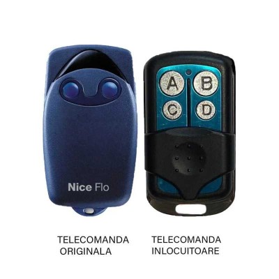 Telecomanda poarta garaj Nice Flo 2 R-S cu cod programabil 1024 de combinatii si DIP-SWITCH 433.92MHz /cu functie de autoinvatar foto