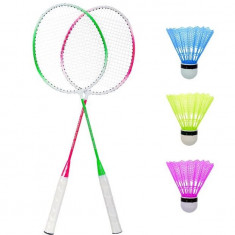 Set 2 rachete de badminton, ideale pentru copii, multicolor